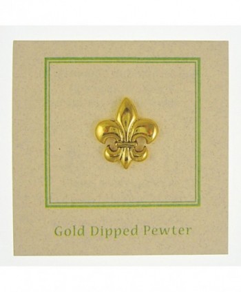 Fleur Lis Gold Lapel Pin in Women's Brooches & Pins