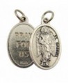 Silver Toned Base Archangel Saint Gabriel Pray for Us Medal Pendant- 1 Inch - CW11C6K6ABV
