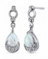 Created Opal Dangle Earrings Sterling Silver 1.00 Carats - CB11NK4X9XZ