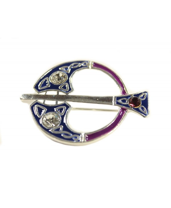 Tara Brooch Silver Plated & Clear Gems from Ireland - CZ17WXU6QK0