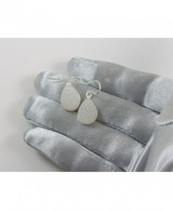 Sterling Silver Earrings Teardrop Silvertone in Women's Drop & Dangle Earrings