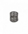 11 Rows Ring Fashion Crystal Cocktail Wedding Party Jewelry for women - Black - CT1899A7UY3