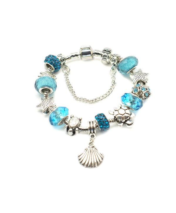 European Ocean Beach Charm Beaded Bracelet for Women and Teen Girls ...