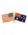 PinMart's USA and Australia Crossed Friendship Flag Enamel Lapel Pin - CX119PENCHH