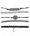 Lux Accessories Black Grey Dream It Celestial Crescent Moon Arm Candy Set 5PC - CI12LO54WWN