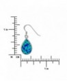 Sterling Silver Synthetic Teardrop Earrings