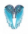 Hiddlston Crystal Guardian Angel Wing Jewelry Custom Brooch Pins For Women - Blue - C8187IEW3LG