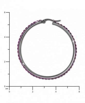 Amello Stainless Swarovski elements diameter in Women's Hoop Earrings