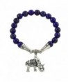 Falari Elephant Lucky Charm Natural Stone Bracelet Lapis Lazuli B2448-LAPS - CA124HGLQB1
