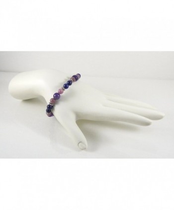 Bracelet Lepidolite Amethyst Sterling Stretch in Women's Stretch Bracelets