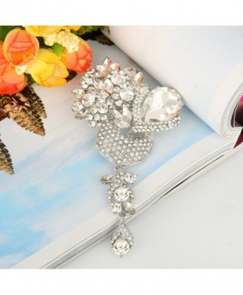 EVER FAITH Silver Tone Crystal Rhinestone in Women's Brooches & Pins