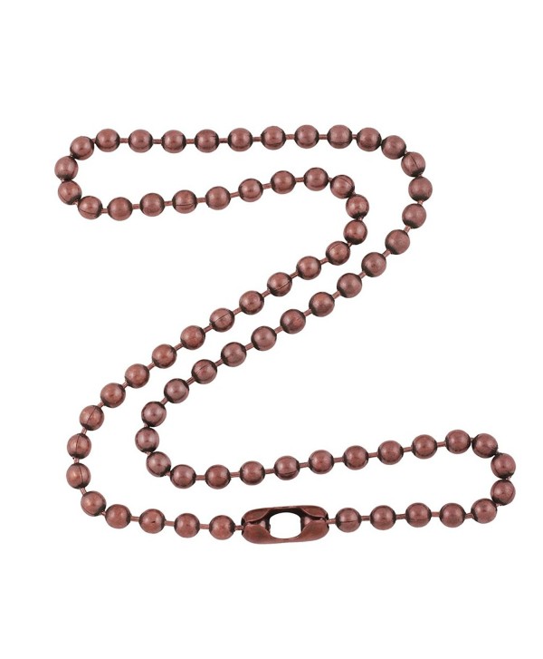 4.8mm Large Antique Copper Ball Chain Necklace with Extra Durable Color Protect Finish - C012IERV6MN