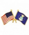 PinMart's USA and U.S. Air Force Crossed Friendship Flag Enamel Lapel Pin - CC11LBIXS1Z