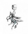 LilyJewelry Unicorn Dangel Charm Beads For European Bracelets - Blue - CR184QXNWLW