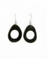 Tagua Hoop Earring in Black - C6186ACAURH