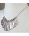 Boutique Necklace Earring Tri Tone Hammered in Women's Chain Necklaces