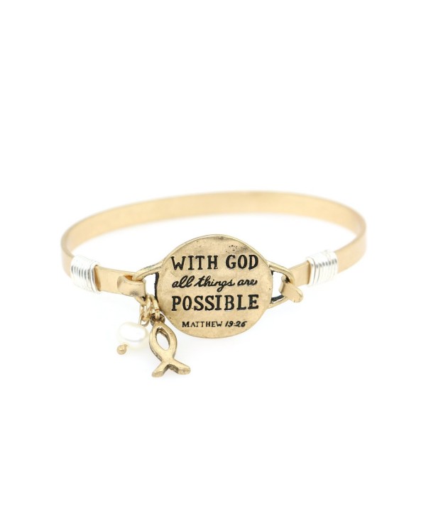 Possible Handmade Beautiful Christian Bracelet - Warm Gold - CH187KSQNI0