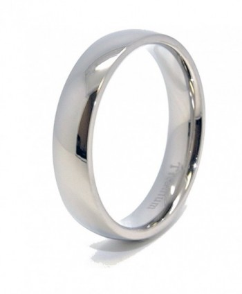 Classic 5mm Domed Titanium Wedding Band (4-15) - CX119NA8TPR