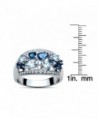 Sterling Silver 2 5ct London Topaz in Women's Band Rings