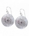 Flower of Life Sterling Silver Sacred Geometry Earrings - CL11QNGFUP7