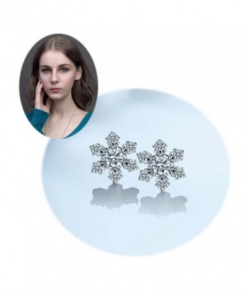 Valentines Earrings Sterling Snowflake Jewelry - 1-A - C0186W463NG