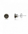 Round 4mm Genuine Smokey Quartz Stud Earrings (0.4 cttw) Sterling Silver- 14k Yellow or Rose Goldplate - C911IWLCGQH