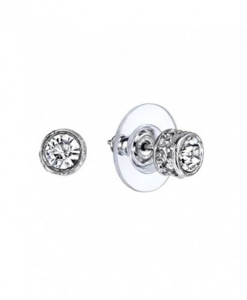 1928 Jewelry Silver-Tone Crystal Stud Earrings - C211KH8CVSV