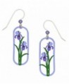 Sienna Sky Two Tone Purple Iris Framed Flower Earrings with Gift Box Made in USA - C41834H5ZHS