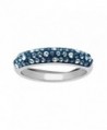 Crystaluxe Ring with Light Azure- Denim Blue- Indian Blue- and Montana Swarovski Crystals in Sterling Silver - CL11TAGJ1E7