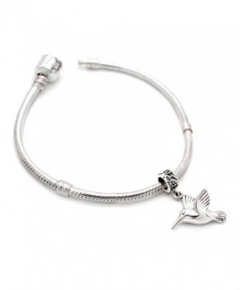 Sterling Silver Hummingbird Dangle Bracelet