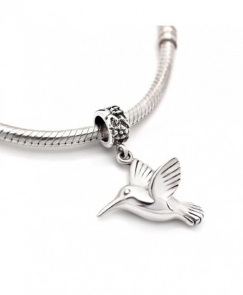 Sterling Silver Hummingbird Dangle Bracelet in Women's Charms & Charm Bracelets