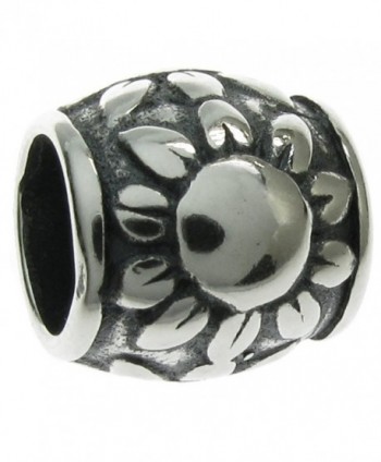 Sterling Silver The Sunflower European Style Bead Charm - CG115Y8QR6L