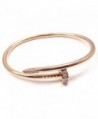 BazaarE Women's Stainless Steel Nail Style Love Bangle Bracelet - C2188ZU6ZXA