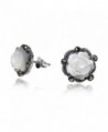 Carved Mother Marcasite Sterling Earrings