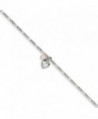 Top 10 Jewelry Gift Sterling Silver Cherry Quartz & Dangling Hearts on Figaro Link Anklet - C911OP37EQ3