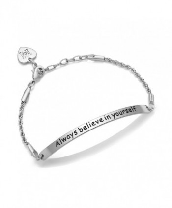 Annamate Engraved yourself Inspirational Bracelet