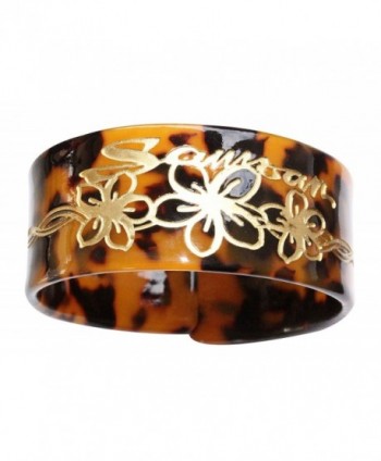 Tortoise style bangle with carved design. - CH185R58H6U