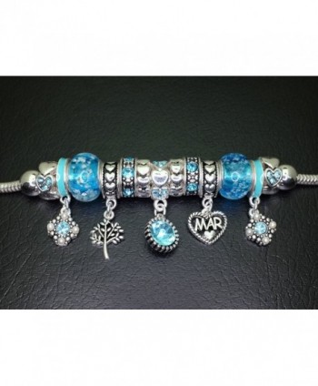 Birthstone Bracelet Multi Color Silvertone OB07234 MAR in Women's Strand Bracelets
