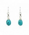 Composed Turquoise and Crystal Rondell Dangle Earrings. Assembled in the U.S.A. - CD12LZCC4JX