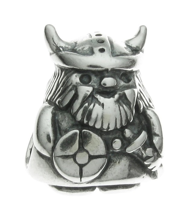 Sterling Silver Viking Warrior European Style Bead Charm - CF110OB53A3