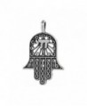 Sterling Silver Hamsa Chamsa Necklace- 3/4 inch - CM111FIX2PD