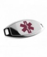 MyIDDr - Pre-Engraved & Customized Steel On Blood Thinners Medical ID- Attachable to Bracelet- Purple - C6116KGJOVB