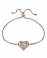 Sterling Silver Filigree Heart Polished Adjustable Barcelet - CS12N472BTT