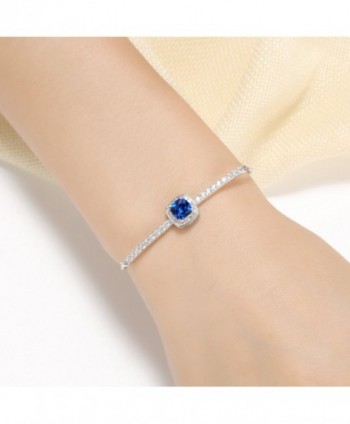 Vibrille Adjustable Sterling Cushion Cut Sapphire