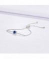 Vibrille Adjustable Sterling Cushion Cut Sapphire in Women's Bangle Bracelets