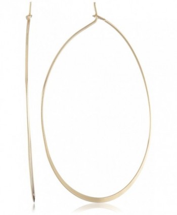 Nine West "Brass Hoops" Large Thin Hoop Earrings - Gold - CM110OQLBWX