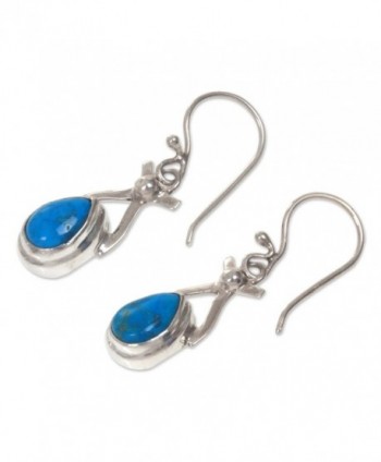 NOVICA Turquoise Sterling earrings Temptations in Women's Drop & Dangle Earrings