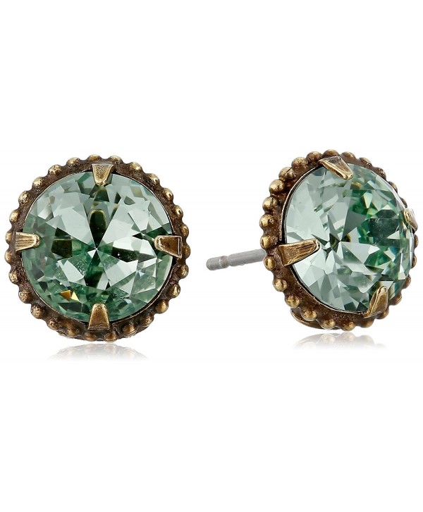 Sorrelli Elegant Jackie 0 Stud Earrings - Dark Blue/Green - CQ115TM5083