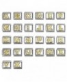 Rhinestone Alphabet Letter Italian Charms 9 mm Stainless Steel Bracelet Link - Choose Letters - C212N7Z86V8
