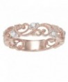 Sterling Silver 1/10 CTTW Diamond Ring plated in Rose Gold/ Rhodium/ Yellow Gold - rose-gold-plated-silver - CM129IBT3S3